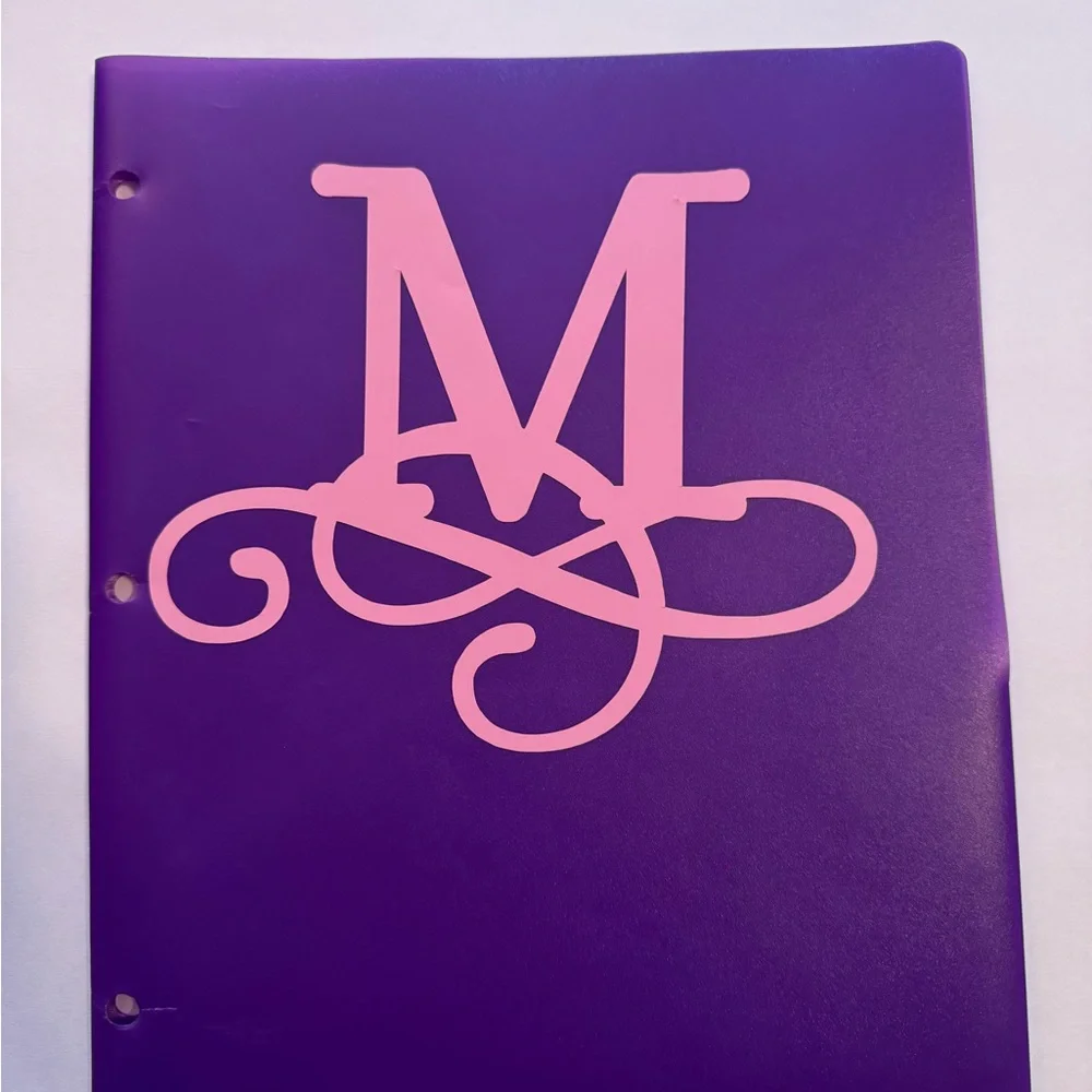 Set of 5 Vinyl Decals with name, letter, or monogram - Personalized